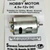 4.5 To 12v DC Small Electric Motor (Round Can) (for High Endurance)
