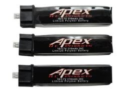 Apex RC Products 3.7V 210Mah 30C Lipo Battery - 3 Pack