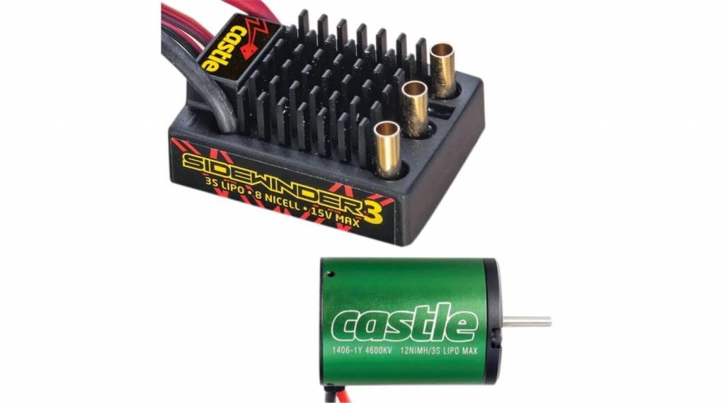 Castle Creations 1501 1/10 SV3 Sidewinder Waterproof 12V ESC/4600 Combo 1 Castle Creations 1501 1/10 SV3 Sidewinder Waterproof 12V ESC/4600 Combo