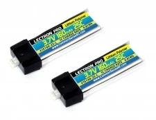 Commonsence RC Lectron Pro 3.7V 160mAh 25C Lipo Battery 2-Pack With Micro Connector For Blade MCX, MSR, And MSR X
