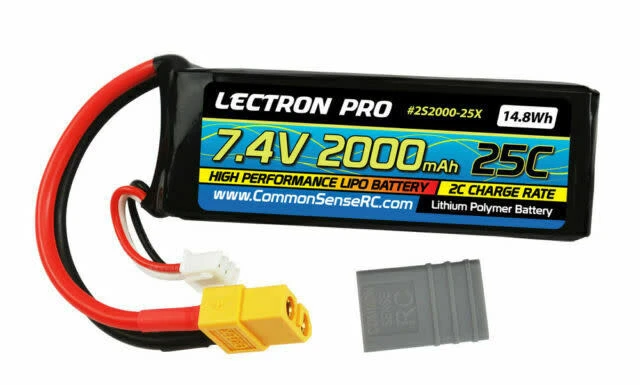 Commonsence RC Lectron Pro 7.4v 2s 2000mah Battery 1 Commonsence RC Lectron Pro 7.4v 2s 2000mah Battery