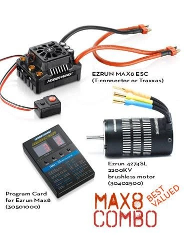 Max 8 ESC Combo With 4274/4268 2200KV Sensorless Motor 2 Max 8 ESC Combo With 4274/4268 2200KV Sensorless Motor - Image 2