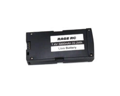 Rage R/C 2S 7.4V 3000 MAh Battery W/ Case; Stinger GPS