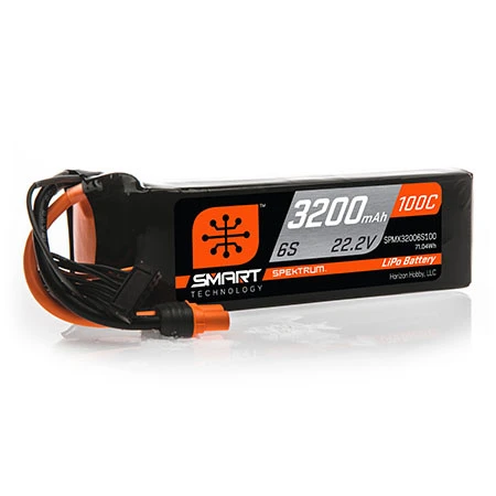 Spektrum 3200mAh 6S 22.2V 100C Smart LiPo Battery; IC3 1 Spektrum 3200mAh 6S 22.2V 100C Smart LiPo Battery; IC3