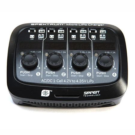 Spektrum Spektrum S44 Micro 4 Port AC/DC 1S LiPo Charger 1 Spektrum Spektrum S44 Micro 4 Port AC/DC 1S LiPo Charger
