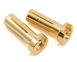 TQ Wire TQ Wire 4mm Low Profile Male Bullet Connectors (Gold) (14mm) (2)