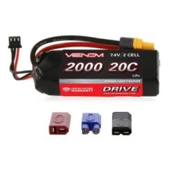 VENOM 15023 LiPo 2S 1P 7.4V 2000mAh 20C Univ Plug System